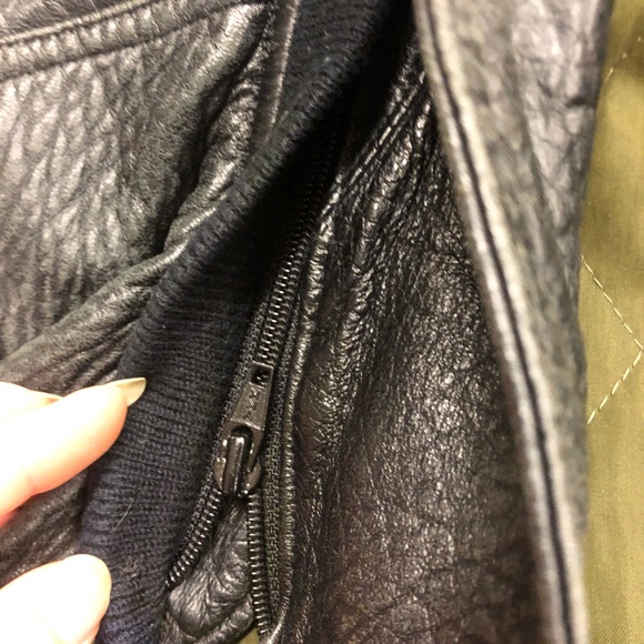 Planet Hollywood vintage, reversible leather plus size bomber jacket - Picture 8 of 16